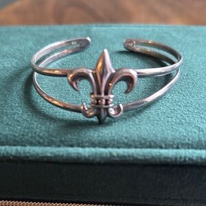Silver New Orleans Fleur de Lis  Cuff